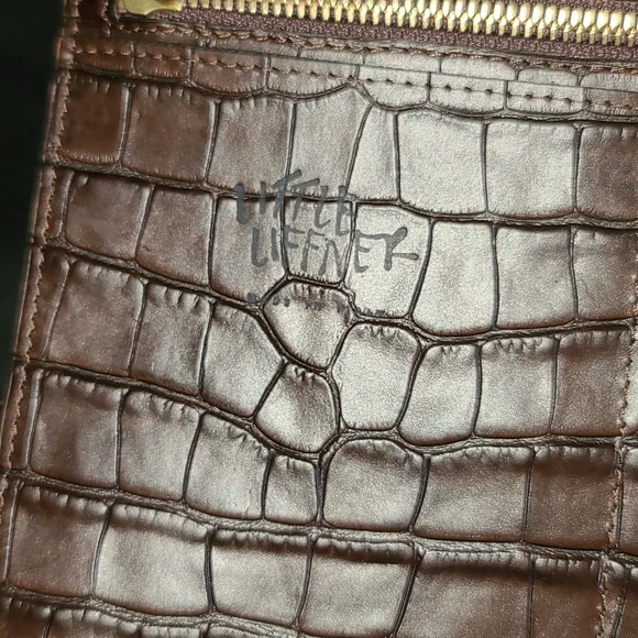 Little Liffner Tulip Croc Embossed Leather Tote - Picture 9 of 12